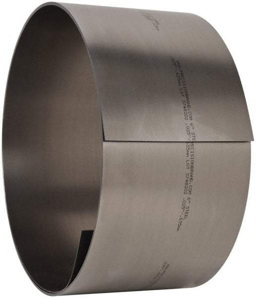 Made in USA - 15 Ft. Long x 6 Inch Wide x 0.025 Inch Thick, Roll Shim Stock - Steel - Eagle Tool & Supply