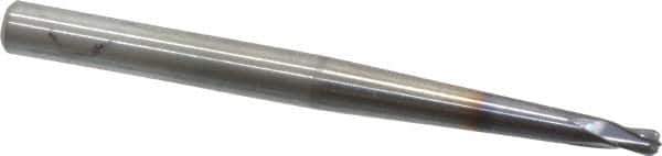 Kennametal - 1/8" Diam, 1/8" LOC, 4 Flute Solid Carbide Ball End Mill - AlTiN Finish, Single End, 3" OAL, 1/4" Shank Diam, Spiral Flute - Eagle Tool & Supply