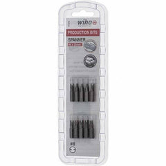 Wiha - 1/4" Drive, #8 Spanner Screwdriver Bit - 1" OAL - Eagle Tool & Supply