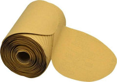 3M - 6" Diam, 220 Grit Aluminum Oxide Adhesive PSA Disc - Very Fine Grade, Gold, A Weighted Backing, Flexible, Use with Random Orbital Sanders - Eagle Tool & Supply