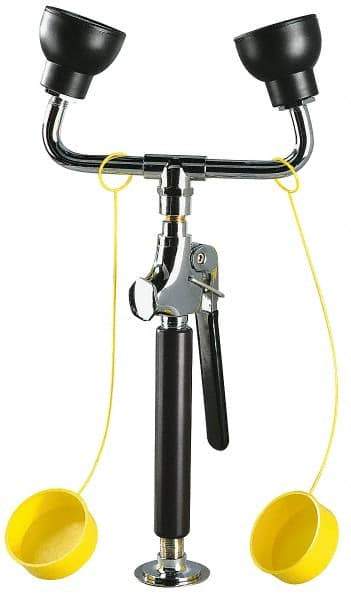 Bradley - Plumbed Drench Hoses Mount: Deck Style: Dual Spray Head - Eagle Tool & Supply