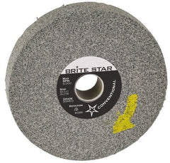 Brite Star - 8" Diam, 1/2" Face Width, 3" Center Hole, Fine Grade, Silicon Carbide Deburring Wheel - Convolute, Medium Density 7 Grade, 3,400 RPM - Eagle Tool & Supply