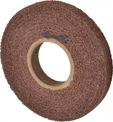 Brite Star - 8" Diam, 1" Face Width, 3" Center Hole, Medium Grade, Aluminum Oxide Deburring Wheel - Convolute, Hard Density 4 Grade, 3,400 RPM - Eagle Tool & Supply