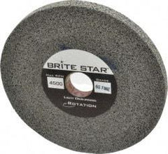 Brite Star - 6" Diam, 1/2" Face Width, 1" Center Hole, Fine Grade, Silicon Carbide Deburring Wheel - Convolute, Soft Density 6 Grade, 6,000 RPM - Eagle Tool & Supply