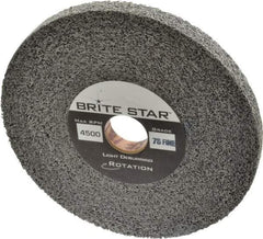 Brite Star - 6" Diam, 1/2" Face Width, 1" Center Hole, Fine Grade, Silicon Carbide Deburring Wheel - Convolute, Medium Density 7 Grade, 6,000 RPM - Eagle Tool & Supply