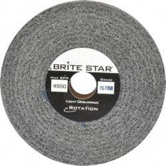 Brite Star - 6" Diam, 1" Face Width, 1" Center Hole, Fine Grade, Silicon Carbide Deburring Wheel - Convolute, Medium Density 8 Grade, 6,000 RPM - Eagle Tool & Supply