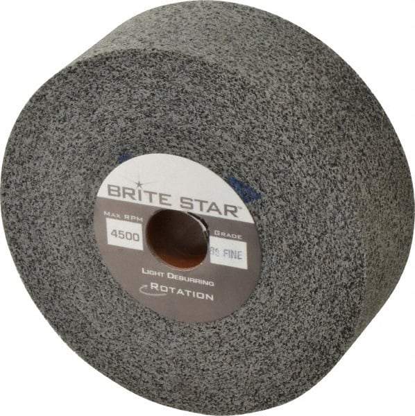 Brite Star - 6" Diam, 2" Face Width, 1" Center Hole, Fine Grade, Silicon Carbide Deburring Wheel - Convolute, Medium Density 8 Grade, 6,000 RPM - Eagle Tool & Supply