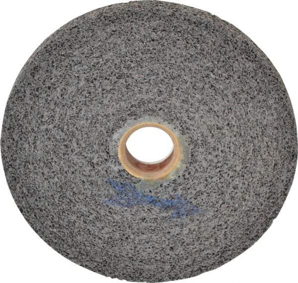 Brite Star - 6" Diam, 1/2" Face Width, 1" Center Hole, Medium Grade, Aluminum Oxide Deburring Wheel - Convolute, Soft Density 5 Grade, 6,000 RPM - Eagle Tool & Supply