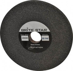 Brite Star - 6" Diam, 1/2" Face Width, 1" Center Hole, Fine Grade, Silicon Carbide Deburring Wheel - Convolute, Hard Density 8 Grade, 4,500 RPM - Eagle Tool & Supply