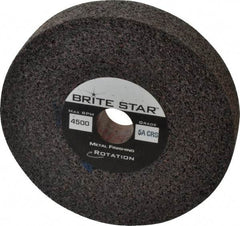 Brite Star - 6" Diam, 1" Face Width, 1" Center Hole, Coarse Grade, Aluminum Oxide Deburring Wheel - Convolute, Soft Density 5 Grade, 6,000 RPM - Eagle Tool & Supply