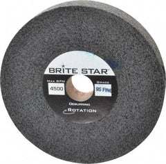 Brite Star - 6" Diam, 1" Face Width, 1" Center Hole, Fine Grade, Silicon Carbide Deburring Wheel - Convolute, Extra Hard Density 9 Grade, 4,500 RPM - Eagle Tool & Supply