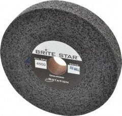Brite Star - 6" Diam, 1" Face Width, 1" Center Hole, Medium Grade, Silicon Carbide Deburring Wheel - Convolute, Hard Density 8 Grade, 6,000 RPM - Eagle Tool & Supply