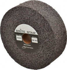 Brite Star - 6" Diam, 2" Face Width, 1" Center Hole, Medium Grade, Aluminum Oxide Deburring Wheel - Convolute, Hard Density 8 Grade, 4,500 RPM - Eagle Tool & Supply