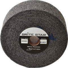 Brite Star - 6" Diam, 2" Face Width, 1" Center Hole, Medium Grade, Aluminum Oxide Deburring Wheel - Convolute, Soft Density 5 Grade, 6,000 RPM - Eagle Tool & Supply