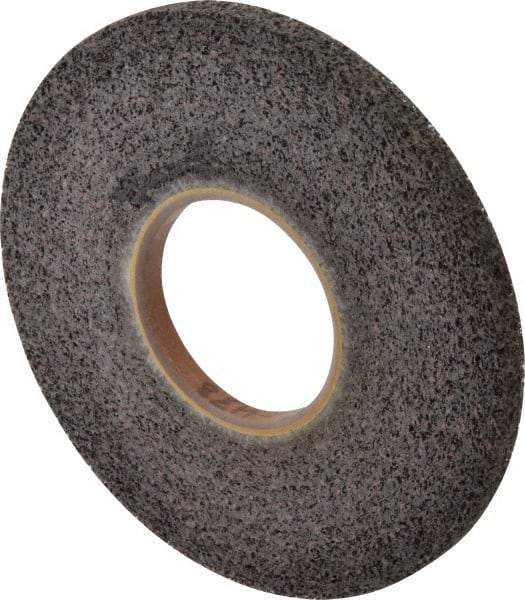 Brite Star - 8" Diam, 1/2" Face Width, 3" Center Hole, Medium Grade, Aluminum Oxide Deburring Wheel - Convolute, Extra Hard Density 8 Grade, 3,400 RPM - Eagle Tool & Supply