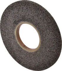 Brite Star - 8" Diam, 1/2" Face Width, 3" Center Hole, Medium Grade, Aluminum Oxide Deburring Wheel - Convolute, Extra Hard Density 8 Grade, 3,400 RPM - Eagle Tool & Supply