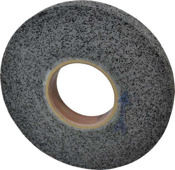Brite Star - 8" Diam, 1" Face Width, 3" Center Hole, Medium Grade, Silicon Carbide Deburring Wheel - Convolute, Hard Density 8 Grade, 3,400 RPM - Eagle Tool & Supply