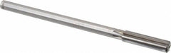 Made in USA - 7/16" Carbide-Tipped 6 Flute Chucking Reamer - Straight Flute, 9/16" Straight Shank, 1-3/4" Flute Length, 7" OAL - Eagle Tool & Supply