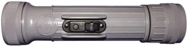 Fulton - Krypton Bulb, Industrial/Tactical Flashlight - Gray Plastic Body, 2 D Batteries Not Included - Eagle Tool & Supply