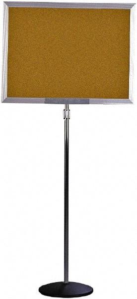 Ghent - 96-1/2" Wide x 48-1/2" High Open Cork Bulletin Board - Rubber, Black - Eagle Tool & Supply
