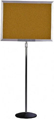 Ghent - 96-1/2" Wide x 48-1/2" High Open Cork Bulletin Board - Rubber, Black - Eagle Tool & Supply