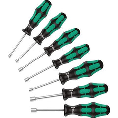 Wera - 10mm Hollow Shaft Nutdriver - Cushion Grip Handle, 195mm OAL - Eagle Tool & Supply