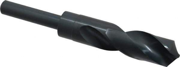 Chicago-Latrobe - 59/64" Drill, 118° Point, High Speed Steel Silver Deming & Reduced Shank Drill Bit - Oxide Finish, 6" OAL, Straight Shank, 3-1/8" Flute Length, Right Hand Cut, Standard Point, Spiral Flute, Regular Spiral - Eagle Tool & Supply