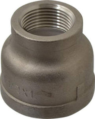 Merit Brass - 1-1/2 x 1" Grade 316 Stainless Steel Pipe Reducer Coupling - FNPT x FNPT End Connections, 150 psi - Eagle Tool & Supply