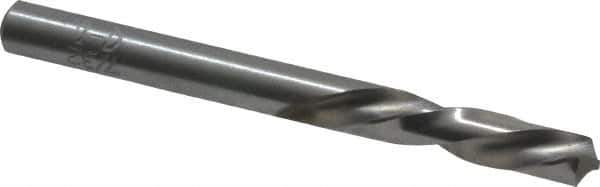 Chicago-Latrobe - 7/32" 118° Spiral Flute High Speed Steel Screw Machine Drill Bit - Bright Finish, Left Hand Cut, 1-1/4" Flute Length, 2-3/8" OAL, Standard Point, Straight Shank - Eagle Tool & Supply