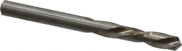 Chicago-Latrobe - #3 118° Spiral Flute High Speed Steel Screw Machine Drill Bit - Bright Finish, Left Hand Cut, 1-1/4" Flute Length, 2-3/8" OAL, Standard Point, Straight Shank - Eagle Tool & Supply