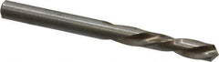 Chicago-Latrobe - #3 118° Spiral Flute High Speed Steel Screw Machine Drill Bit - Bright Finish, Left Hand Cut, 1-1/4" Flute Length, 2-3/8" OAL, Standard Point, Straight Shank - Eagle Tool & Supply
