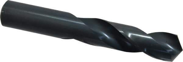 Chicago-Latrobe - 13/16" 118° Spiral Flute High Speed Steel Screw Machine Drill Bit - Oxide Finish, Right Hand Cut, 3-3/8" Flute Length, 5-1/4" OAL, Standard Point, Straight Shank - Eagle Tool & Supply