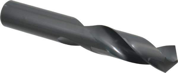 Chicago-Latrobe - 53/64" 118° Spiral Flute High Speed Steel Screw Machine Drill Bit - Oxide Finish, Right Hand Cut, 3-1/2" Flute Length, 5-3/8" OAL, Standard Point, Straight Shank - Eagle Tool & Supply