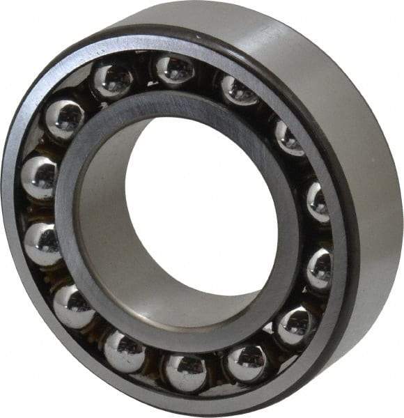 SKF - 40mm Bore Diam, 80mm OD, Open Self Aligning Radial Ball Bearing - 23mm Wide, 2 Rows, Round Bore, 2,250 Lb Static Capacity, 7,170 Lb Dynamic Capacity - Eagle Tool & Supply