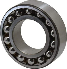 SKF - 40mm Bore Diam, 80mm OD, Open Self Aligning Radial Ball Bearing - 23mm Wide, 2 Rows, Round Bore, 2,250 Lb Static Capacity, 7,170 Lb Dynamic Capacity - Eagle Tool & Supply