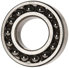 SKF - 40mm Bore Diam, 80mm OD, Open Self Aligning Radial Ball Bearing - 23mm Wide, 2 Rows, Round Bore, 2,250 Lb Static Capacity, 7,170 Lb Dynamic Capacity - Eagle Tool & Supply