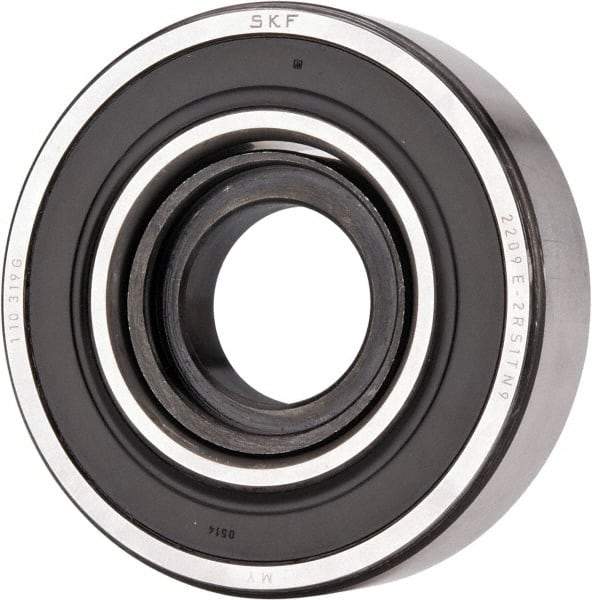 SKF - 45mm Bore Diam, 85mm OD, Double Seal Self Aligning Radial Ball Bearing - 23mm Wide, 2 Rows, Round Bore, 2,380 Lb Static Capacity, 7,310 Lb Dynamic Capacity - Eagle Tool & Supply