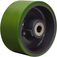 Hamilton - 10 Inch Diameter x 5 Inch Wide, Polyurethane on Cast Iron Caster Wheel - 5,000 Lb. Capacity, 5-1/4 Inch Hub Length, 2-7/16 Inch Axle Diameter, Plain Bore Bearing - Eagle Tool & Supply