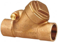 NIBCO - 1/4" Bronze Check Valve - Y-Pattern, Soldered x Soldered, 200 WOG - Eagle Tool & Supply