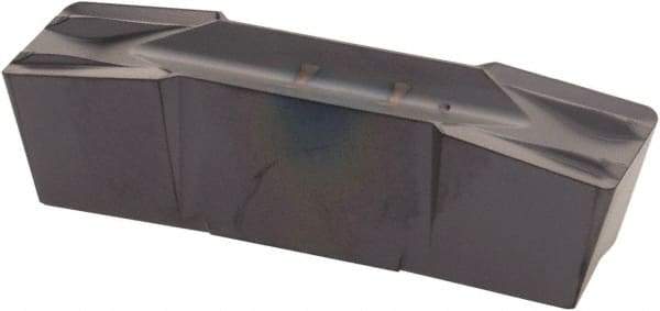 Iscar - 800080GIF Grade IC908, 8mm Cutting Width Carbide Grooving Insert - 4.8mm Max Depth of Cut, Neutral, 0.8mm Corner Radius, TiAlN Finish - Eagle Tool & Supply