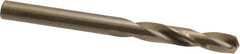 Chicago-Latrobe - #13 135° Spiral Flute Cobalt Screw Machine Drill Bit - Oxide/Gold Finish, Right Hand Cut, 1-1/8" Flute Length, 2-3/16" OAL, Split Point, Straight Shank - Eagle Tool & Supply