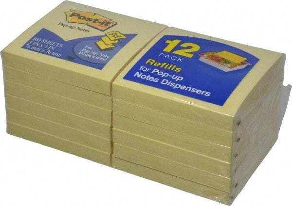 3M - 100 Sheet, 3 x 3", Note Pad/Writing Pad/Notebook - Yellow - Eagle Tool & Supply
