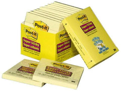 3M - 90 Sheet, 4 x 4", Note Pad/Writing Pad/Notebook - Yellow - Eagle Tool & Supply