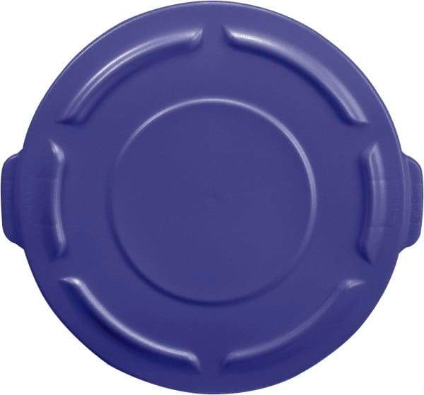 Rubbermaid - Round Lid for Use with 55 Gal Round Trash Cans - Blue, For Brute Trash Cans - Eagle Tool & Supply