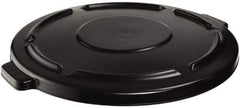 Rubbermaid - Round Lid for Use with 44 Gal Trash Cans - Black, Plastic, For 2643 Brute Trash Cans - Eagle Tool & Supply