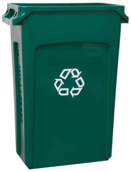 Rubbermaid - 23 Gal Green Rectangle Recycling Container - 30" High x 22" Long x 11" Wide - Eagle Tool & Supply