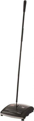 Rubbermaid - 7-1/2" Sweeping Width, Dual Brush Walk Behind Sweeper - Manual Push, Rubber Wheels, Nylon Bristles - Eagle Tool & Supply