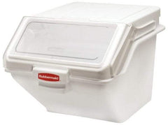 Rubbermaid - Rectangular, White Polyethylene Food Bin - 23-1/2" High x 16.9" Wide x 19.2" Long - Eagle Tool & Supply