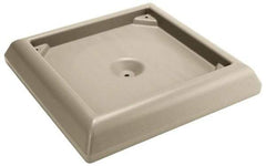 Rubbermaid - Beige Plastic Weighted Base - Compatible with 45 & 65 Gal Containers, 24-1/2" Long, 6" High - Eagle Tool & Supply