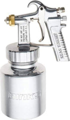 Binks - Paint Spray Gun - 1 Qt Capacity, 40 Max psi, 5 to 7 CFM, For Adhesives, Enamels, Epoxies, Lacquers, Latex, Polyurethanes, Primers, Sealers, Stains, Varnishes - Eagle Tool & Supply